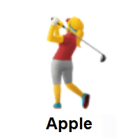 Woman Golfing on Apple iOS