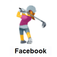 Woman Golfing on Facebook
