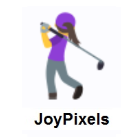 Woman Golfing on JoyPixels