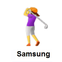 Woman Golfing on Samsung