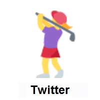 Woman Golfing on Twitter Twemoji
