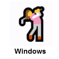 Woman Golfing on Microsoft Windows