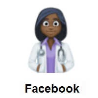 Woman Health Worker: Dark Skin Tone on Facebook