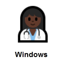 Woman Health Worker: Dark Skin Tone on Microsoft Windows