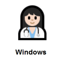 Woman Health Worker: Light Skin Tone on Microsoft Windows