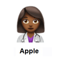 Woman Health Worker: Medium-Dark Skin Tone on Apple iOS