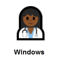 Woman Health Worker: Medium-Dark Skin Tone on Microsoft Windows