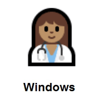 Woman Health Worker: Medium Skin Tone on Microsoft Windows