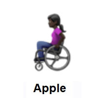 Woman In Manual Wheelchair: Dark Skin Tone on Apple iOS