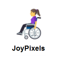 Woman In Manual Wheelchair on JoyPixels
