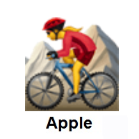 Woman Mountain Biking on Apple iOS