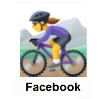 Woman Mountain Biking on Facebook