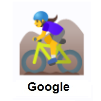 Woman Mountain Biking on Google Android