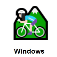 Woman Mountain Biking: Light Skin Tone on Microsoft Windows