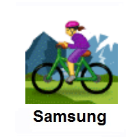 Woman Mountain Biking on Samsung