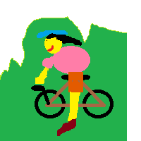 Woman Mountain Biking