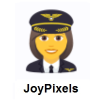 Woman Pilot on JoyPixels