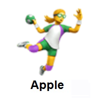 Woman Playing Handball on Apple iOS