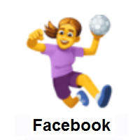 Woman Playing Handball on Facebook