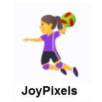 Woman Playing Handball on JoyPixels