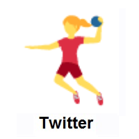 Woman Playing Handball on Twitter Twemoji