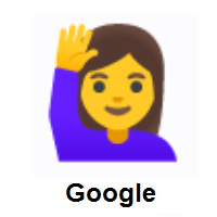 Woman Raising Hand on Google Android