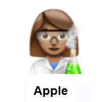 Woman Scientist: Medium Skin Tone on Apple iOS