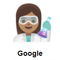 Woman Scientist: Medium Skin Tone on Google Android