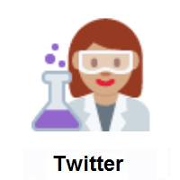 Woman Scientist: Medium Skin Tone on Twitter Twemoji
