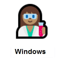 Woman Scientist: Medium Skin Tone on Microsoft Windows