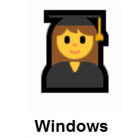 Woman Student on Microsoft Windows