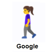 Woman Walking on Google Android