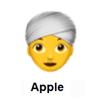 Woman Wearing Turban on Apple iOS