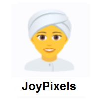 Woman Wearing Turban on JoyPixels