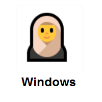 Woman with Headscarf on Microsoft Windows