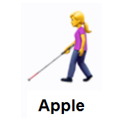 Woman With Probing Cane on Apple iOS