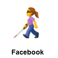 Woman With Probing Cane on Facebook