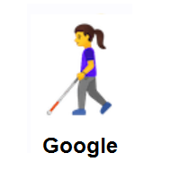 Woman With Probing Cane on Google Android