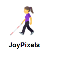 Woman With Probing Cane on JoyPixels