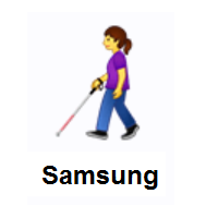 Woman With Probing Cane on Samsung