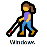 Woman With Probing Cane on Microsoft Windows