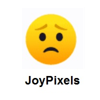 Miserable: Worried Face on JoyPixels