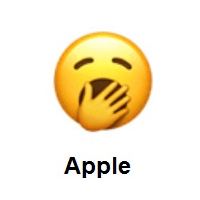 Yawning Face on Apple iOS