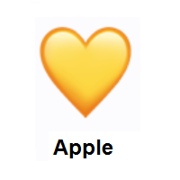 Yellow Heart on Apple iOS