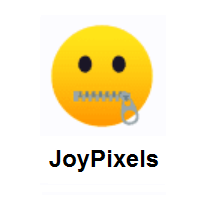 Zipper-Mouth Face on JoyPixels