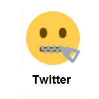 Zipper-Mouth Face on Twitter Twemoji