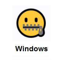 Zipper-Mouth Face on Microsoft Windows