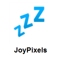 Sleeping Symbol ZZZ on JoyPixels