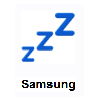 Sleeping Symbol ZZZ on Samsung