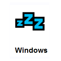 Sleeping Symbol ZZZ on Microsoft Windows
